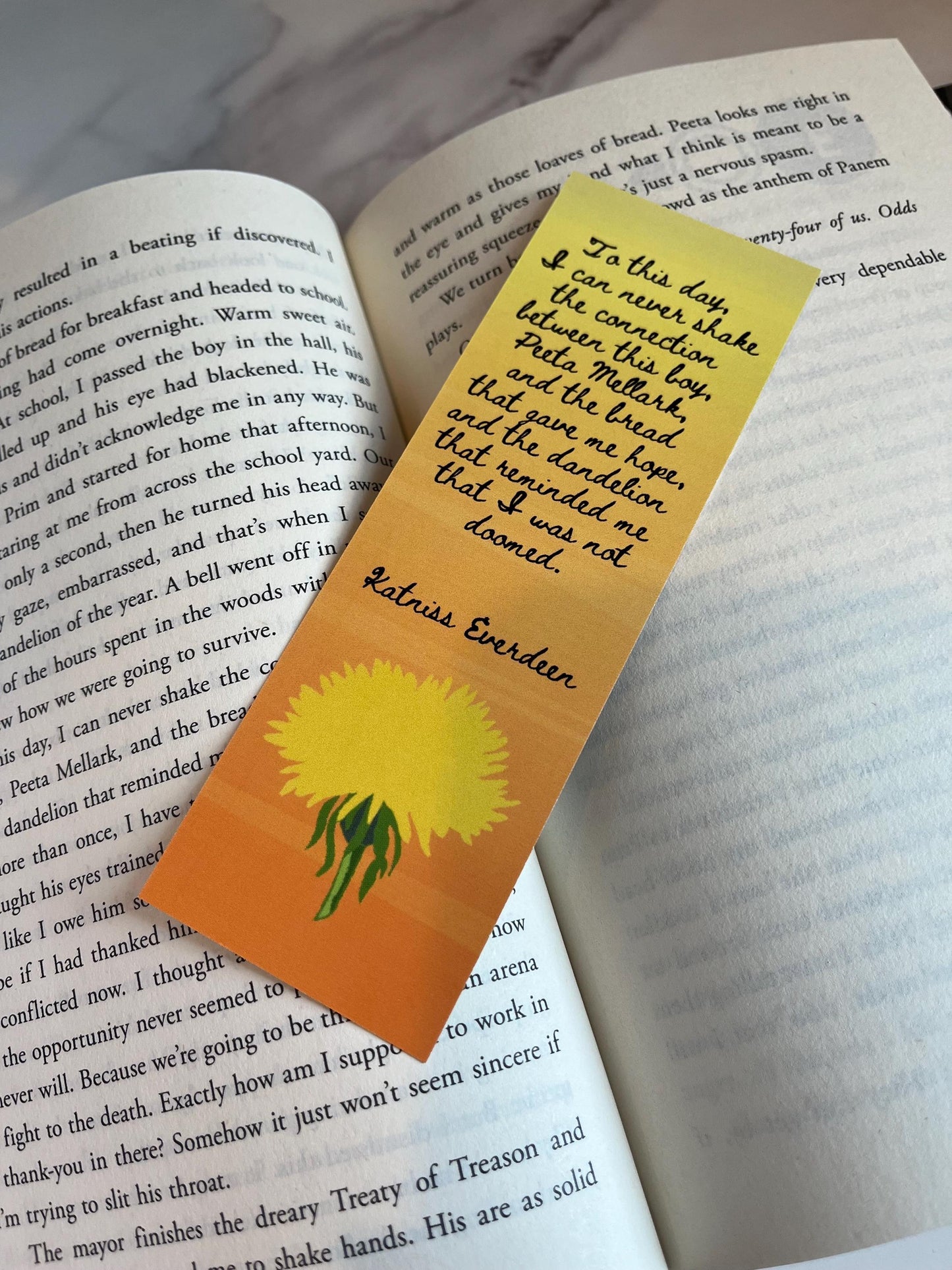 The Boy With The Bread Bookmark: Hunger Games Bookish Gift