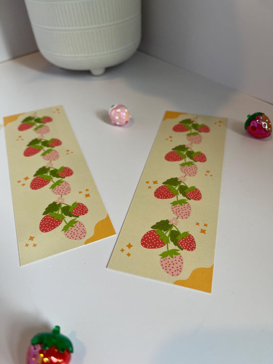Strawberry Bookmark Cottagecore Fruit Bookish Vines Reading