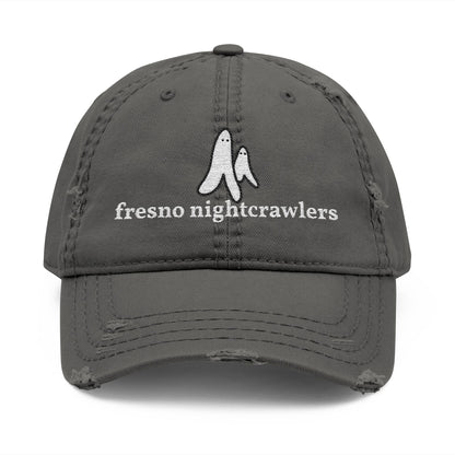 Distressed Dad Hat Fresno Nightcrawlers Doodle Embroidered Cap