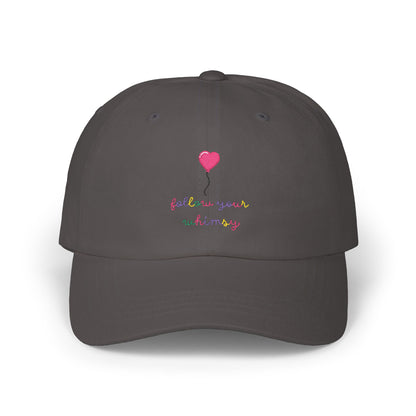 Follow Your Whimsy Heart Balloon Embroidered Baseball Hat