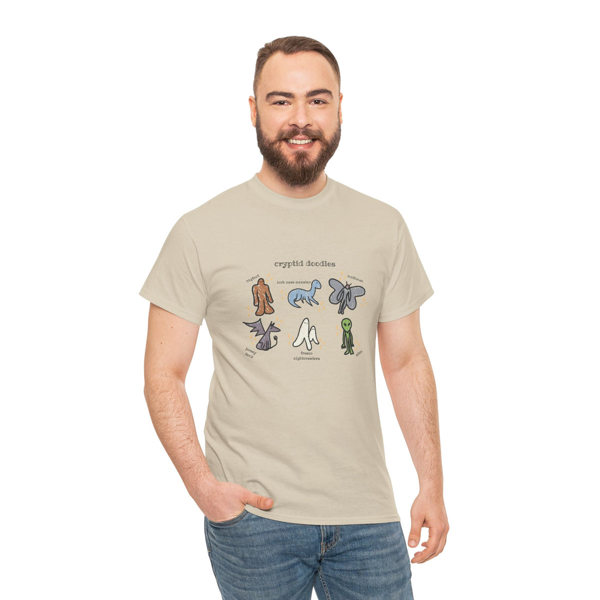 Cryptid Doodles Cotton Tee