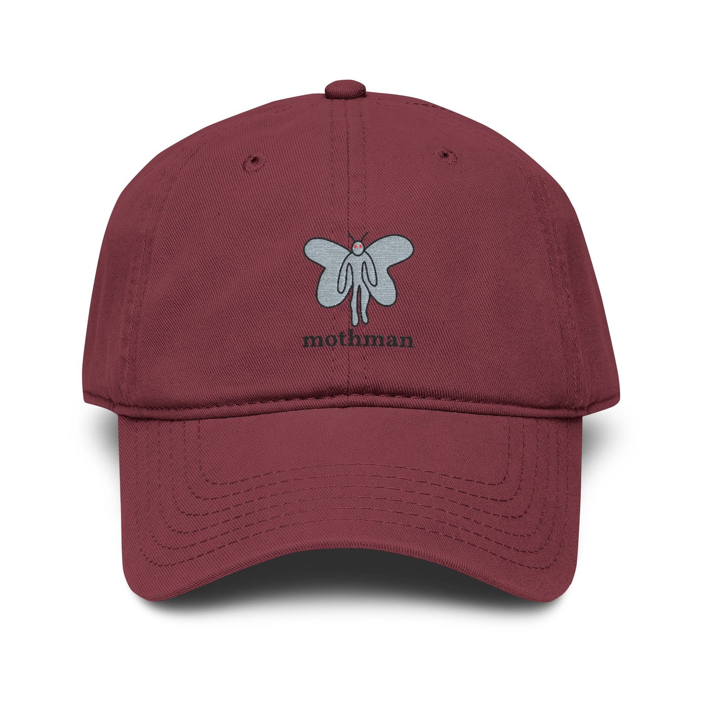 Embroidered Mothman Doodle Baseball Cap