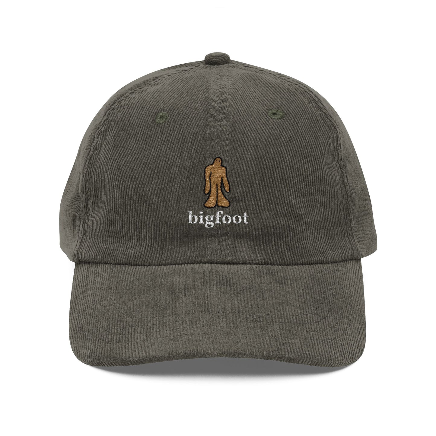 Corduroy Bigfoot Doodle Embroidered Cap
