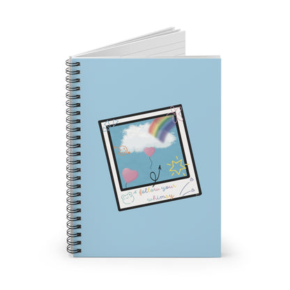 Polaroid Rainbow Doodle Follow Your Whimsy Spiral Notebook Ruled Journal