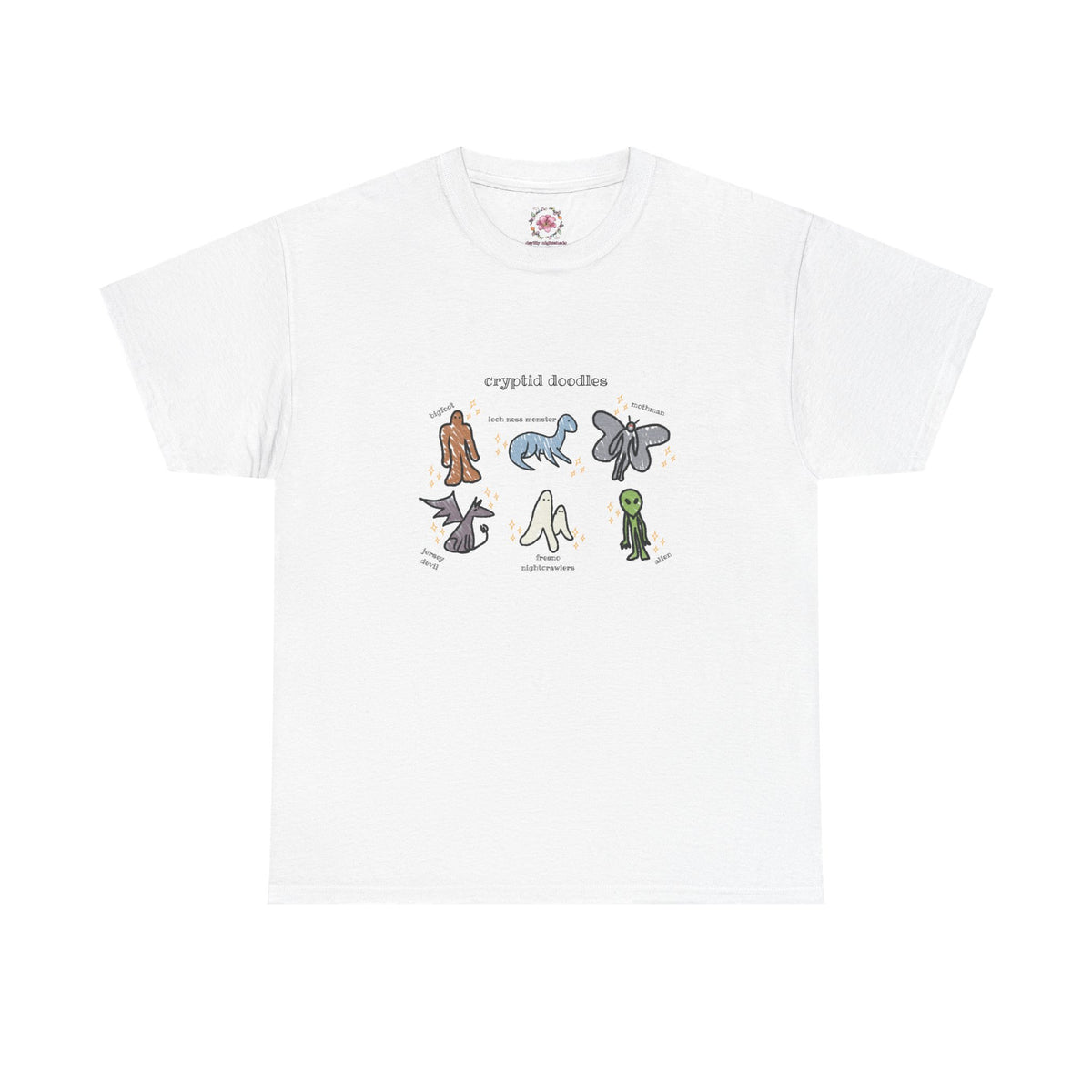 Cryptid Doodles Cotton Tee