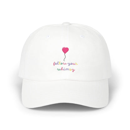 Follow Your Whimsy Heart Balloon Embroidered Baseball Hat