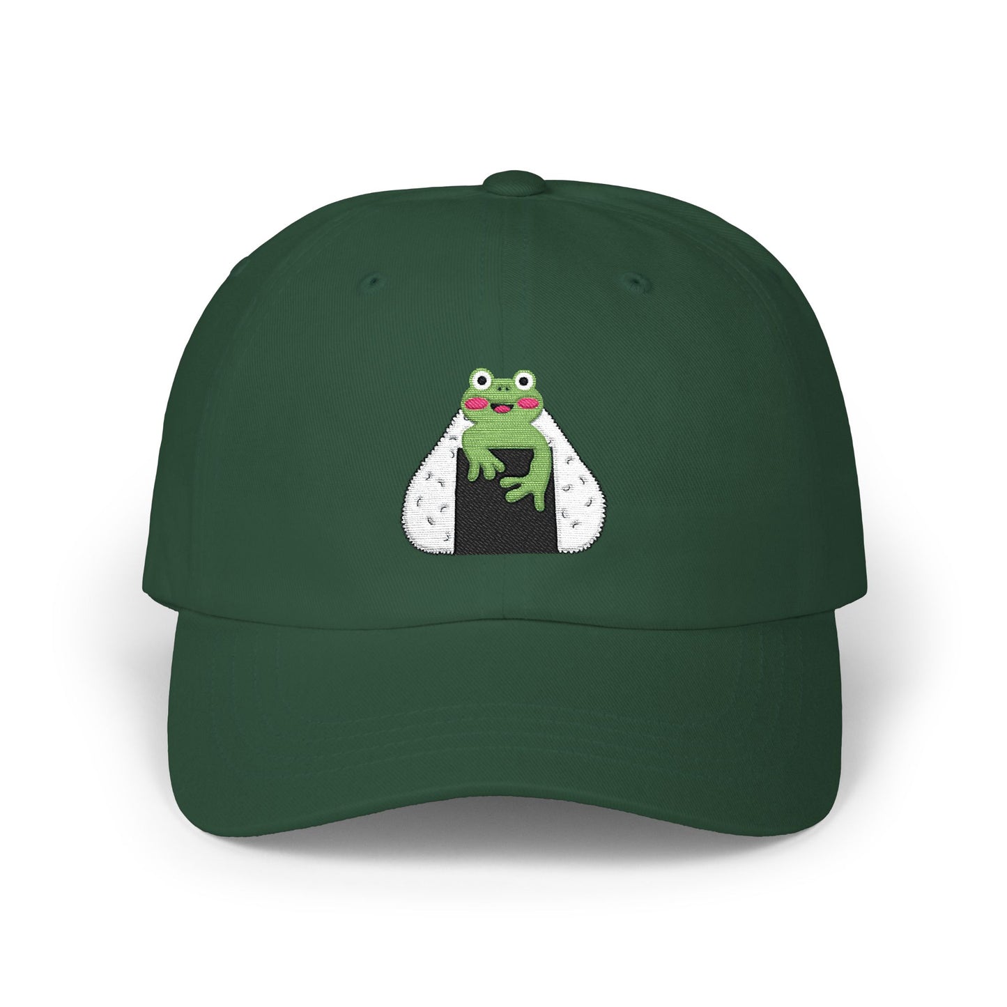 Cute Frog Onigiri Dad Cap Kawaii Japanese Rice Ball Embroidered Hat