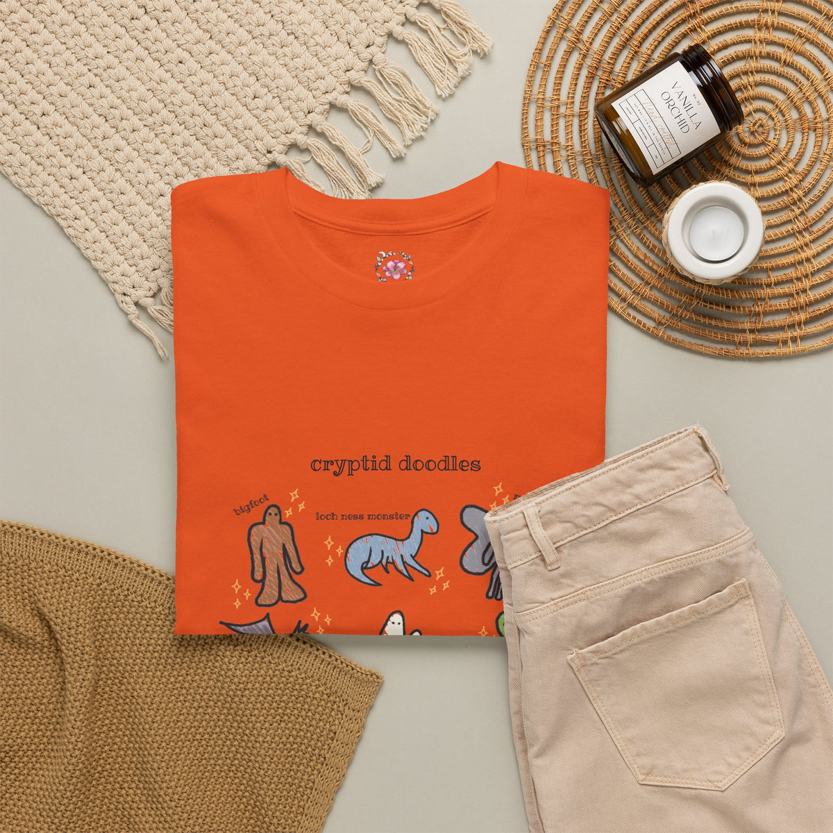 Cryptid Doodles Cotton Tee