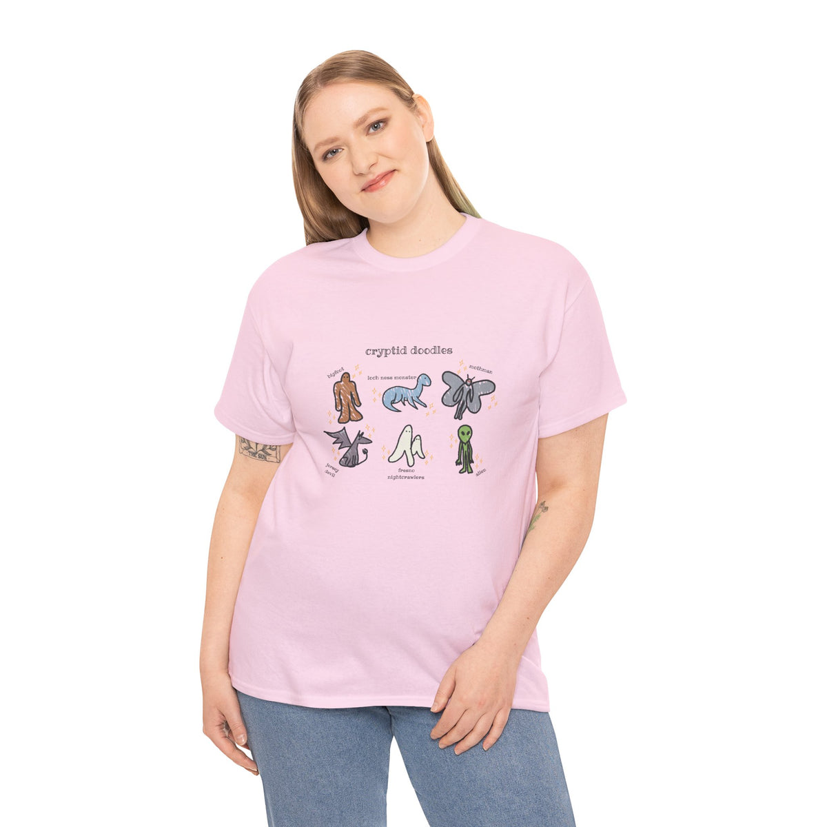 Cryptid Doodles Cotton Tee