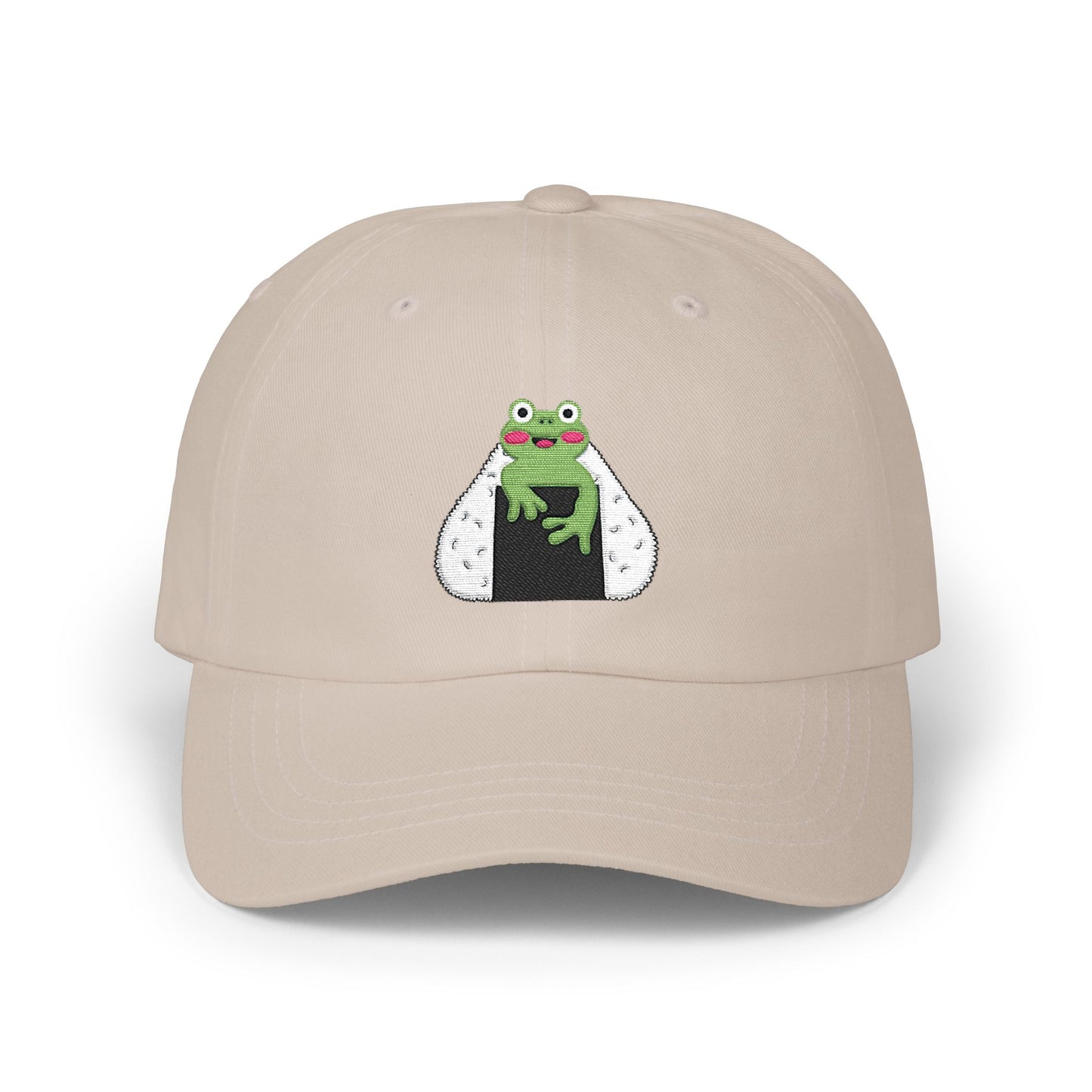 Cute Frog Onigiri Dad Cap Kawaii Japanese Rice Ball Embroidered Hat