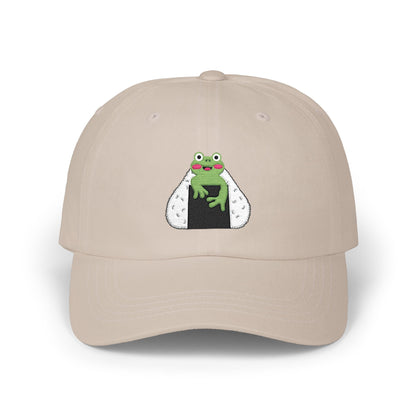 Cute Frog Onigiri Dad Cap Kawaii Japanese Rice Ball Embroidered Hat