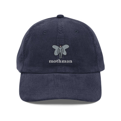 Embroidered Mothman Doodle Corduroy Cap