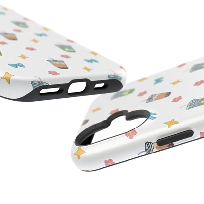 Cute Milk Tea Boba Iced Matcha Pattern Magnetic Impact Phone Case