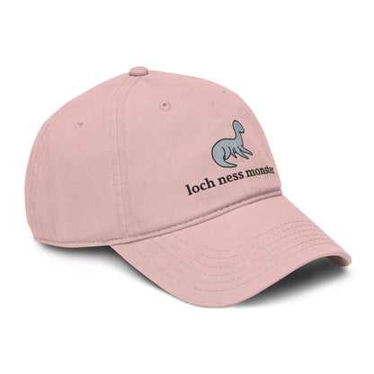 Loch Ness Monster Doodle Embroidered Baseball Cap
