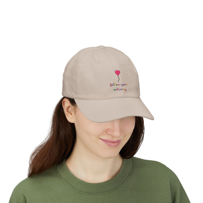 Follow Your Whimsy Heart Balloon Embroidered Baseball Hat