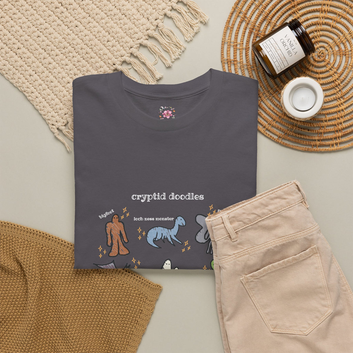 Cryptid Doodles Cotton Tee