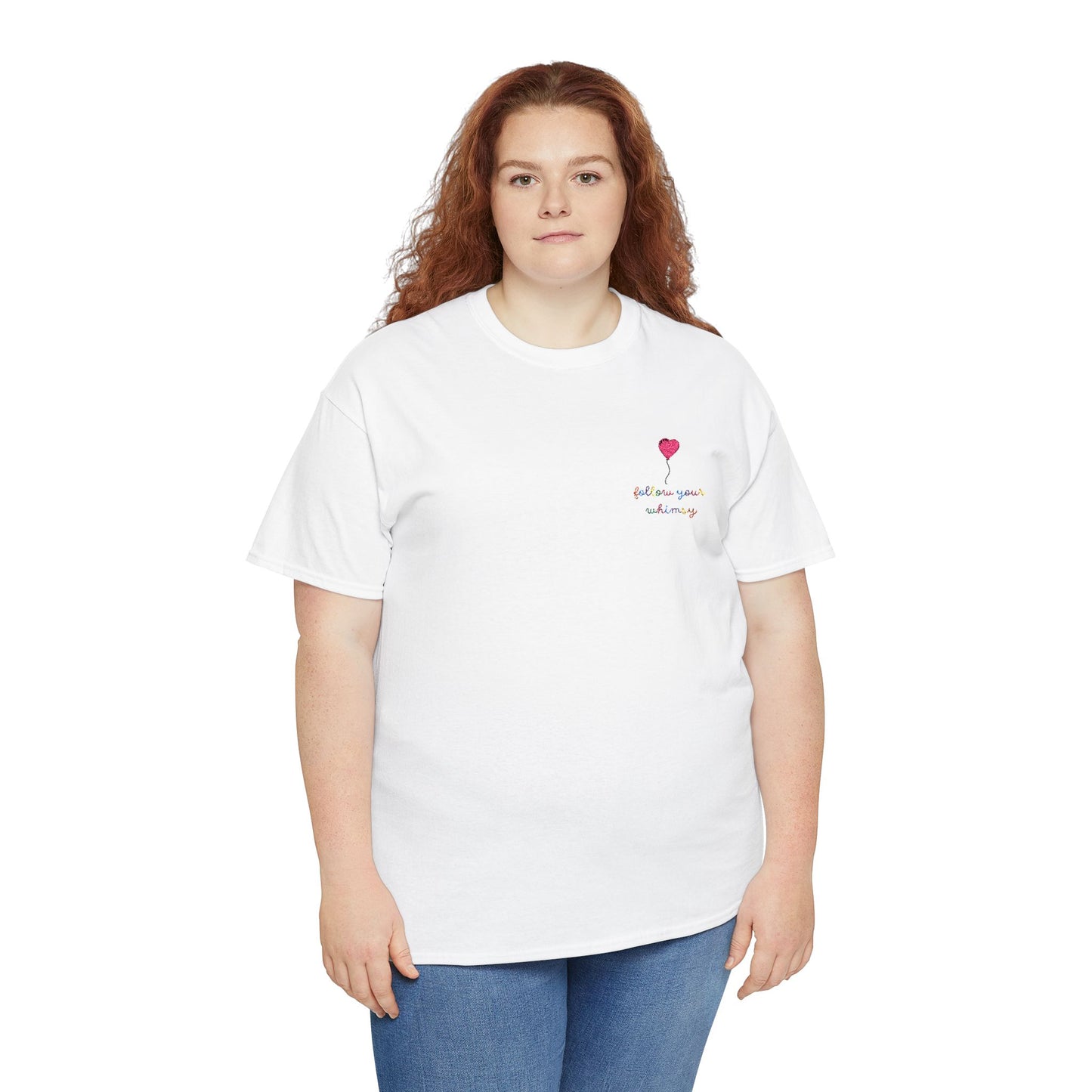 Follow Your Whimsy Heart Balloon Embroidered T Shirt