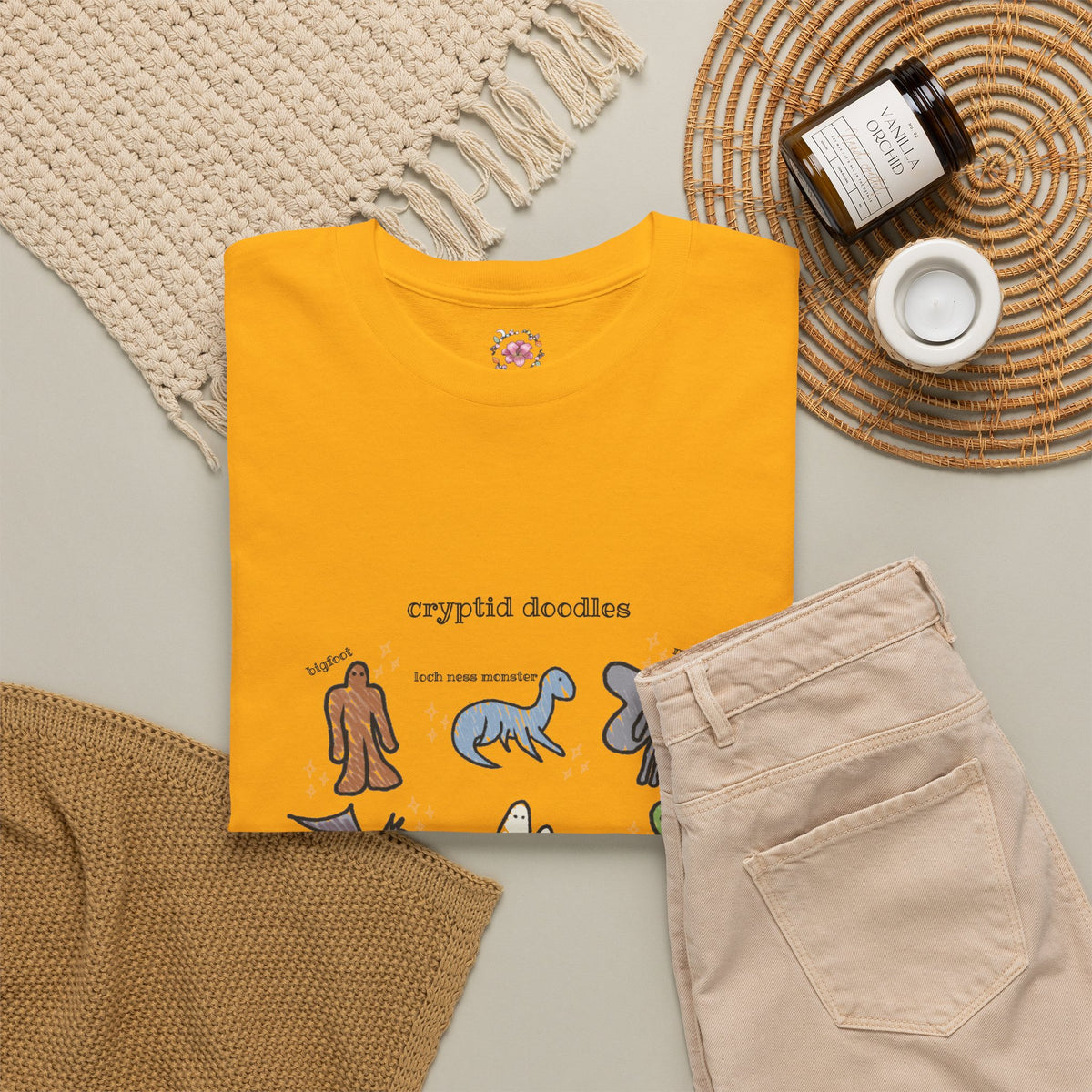Cryptid Doodles Cotton Tee