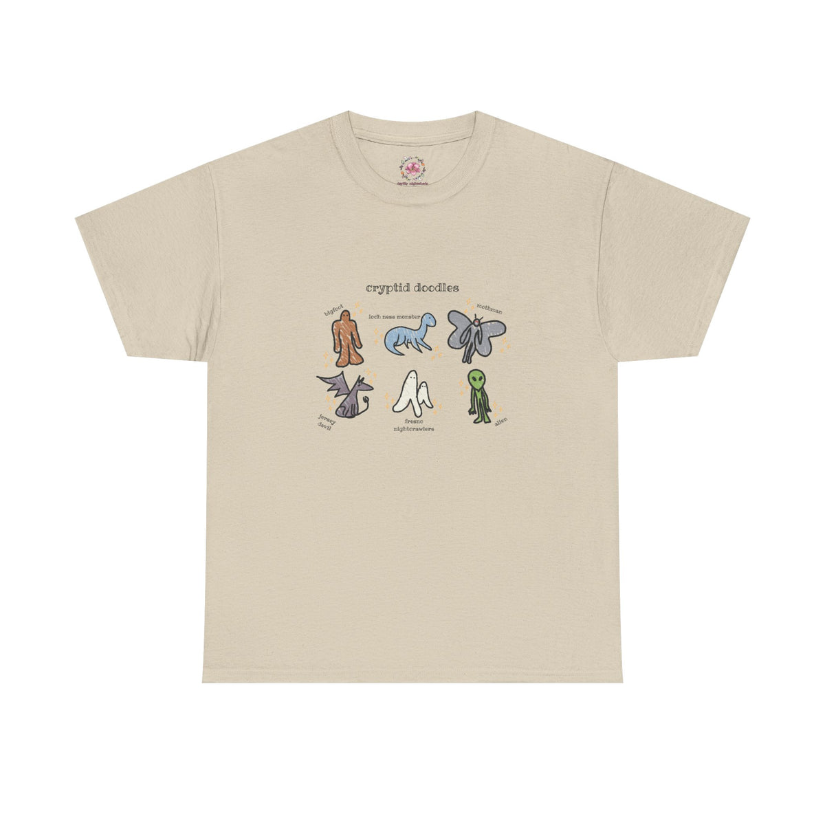 Cryptid Doodles Cotton Tee