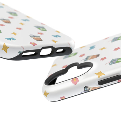 Cute Milk Tea Boba Iced Matcha Pattern Magnetic Impact Phone Case