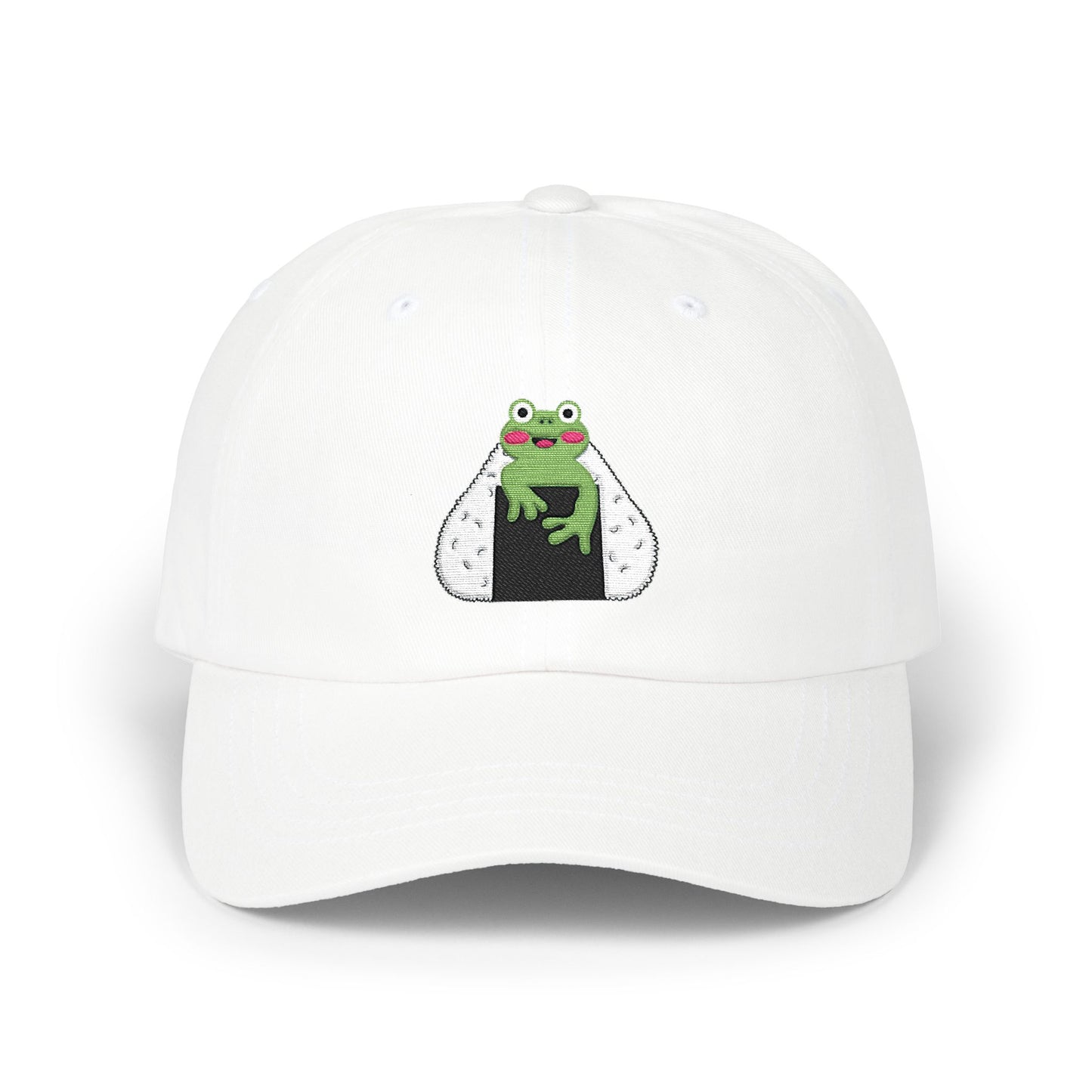 Cute Frog Onigiri Dad Cap Kawaii Japanese Rice Ball Embroidered Hat