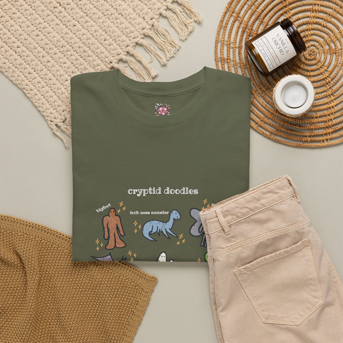 Cryptid Doodles Cotton Tee