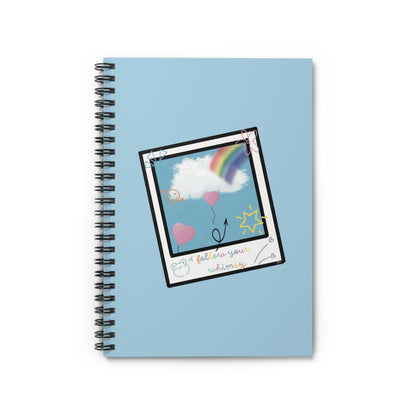 Polaroid Rainbow Doodle Follow Your Whimsy Spiral Notebook Ruled Journal