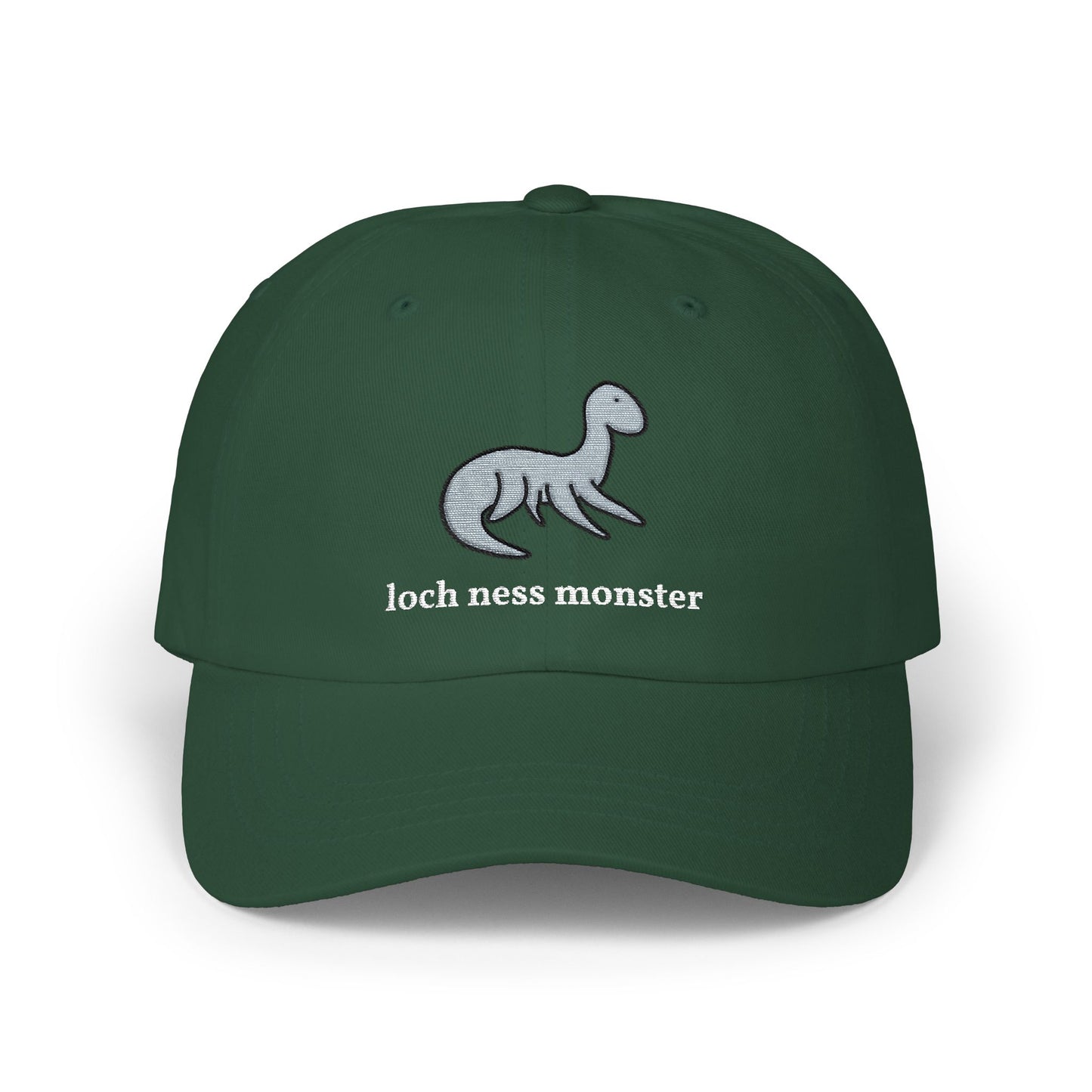 Embroidered Loch Ness Monster Nessie Doodle Dad Hat