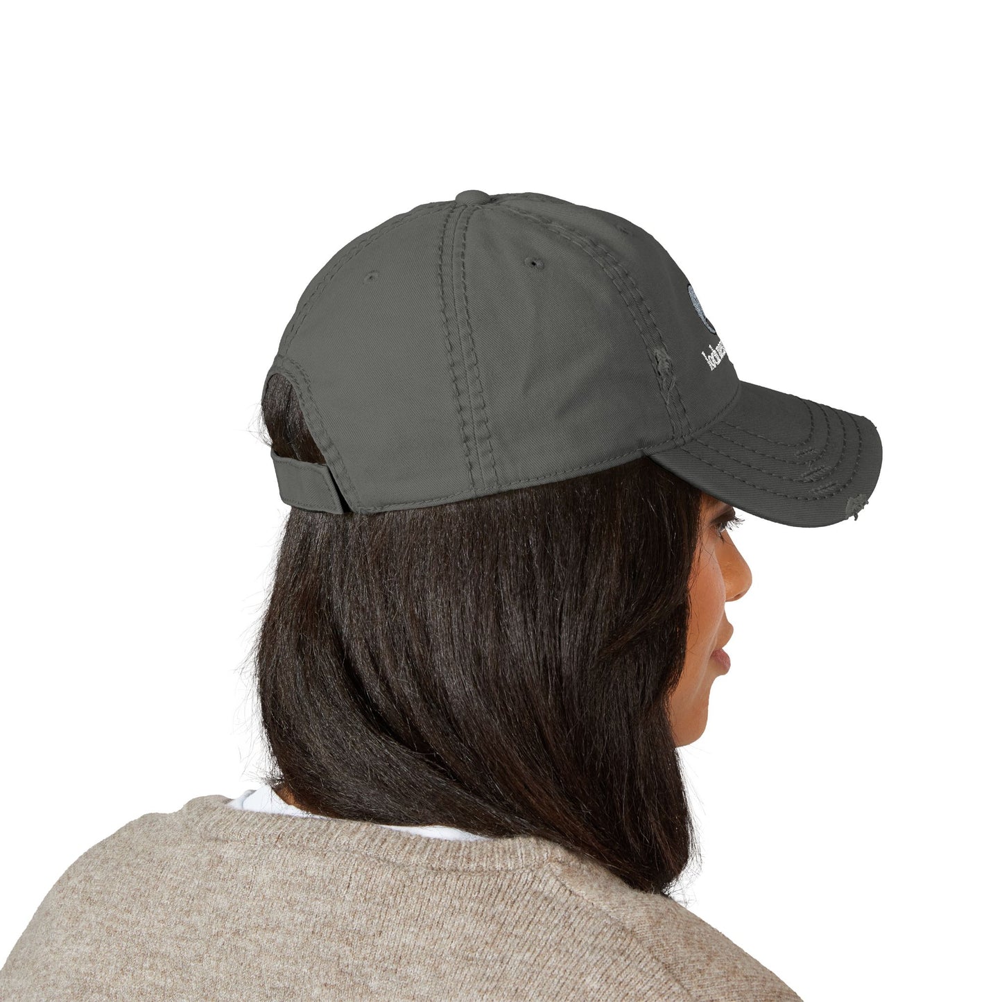 Loch Ness Monster Nessie Doodle Embroidered Distressed Dad Hat