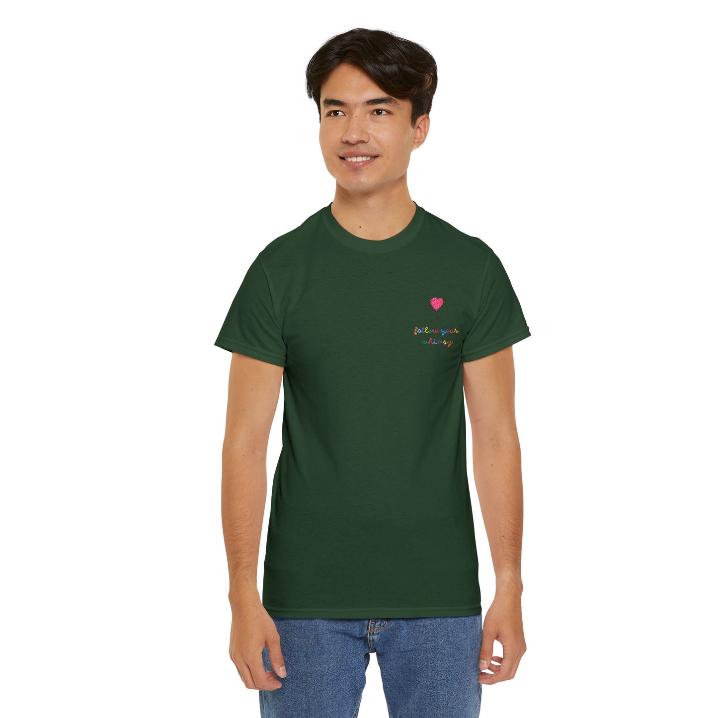 Follow Your Whimsy Heart Balloon Embroidered T Shirt