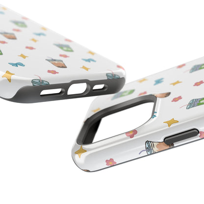 Cute Milk Tea Boba Iced Matcha Pattern Magnetic Impact Phone Case