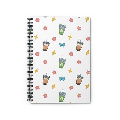 Cute Matcha Bubble Tea Journal (Ruled)