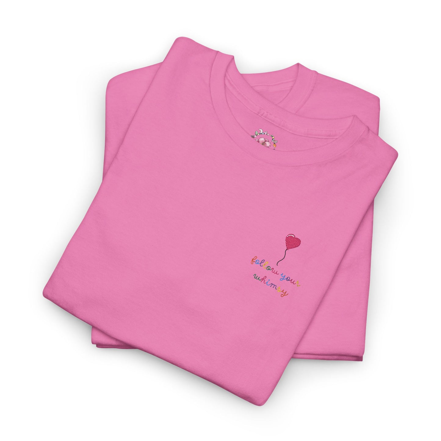 Follow Your Whimsy Heart Balloon Embroidered T Shirt