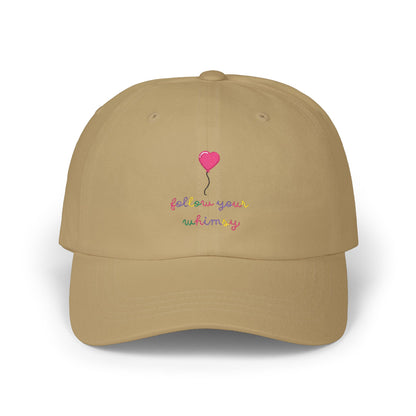 Follow Your Whimsy Heart Balloon Embroidered Baseball Hat