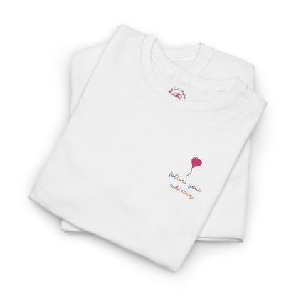 Follow Your Whimsy Heart Balloon Embroidered T Shirt