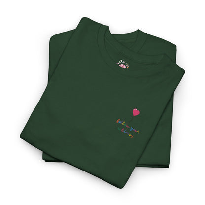Follow Your Whimsy Heart Balloon Embroidered T Shirt