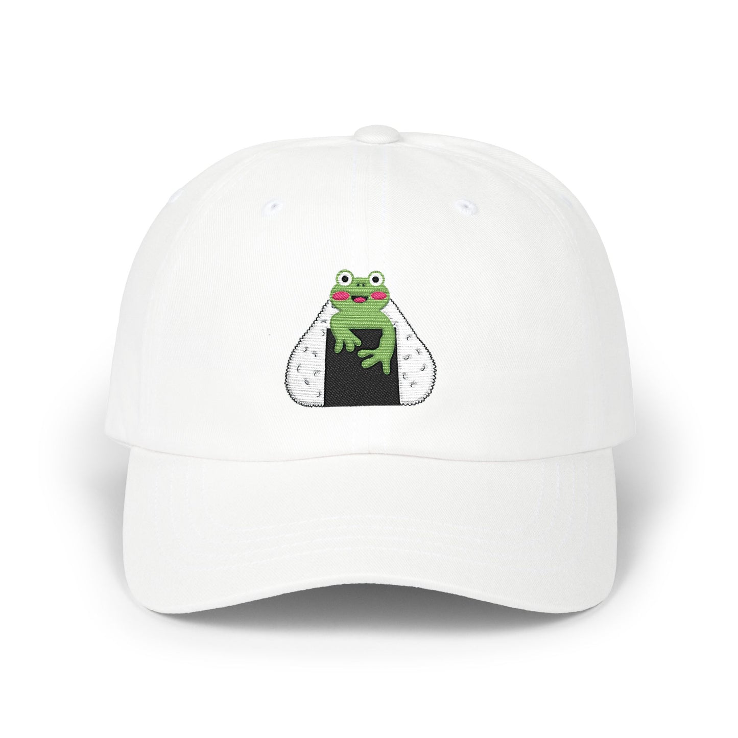 Cute Frog Onigiri Dad Cap Kawaii Japanese Rice Ball Embroidered Hat