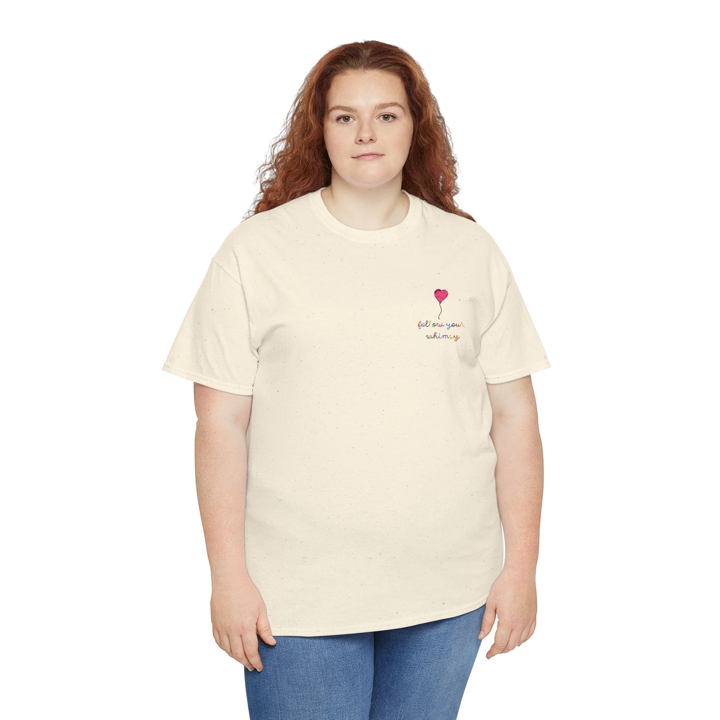 Follow Your Whimsy Heart Balloon Embroidered T Shirt
