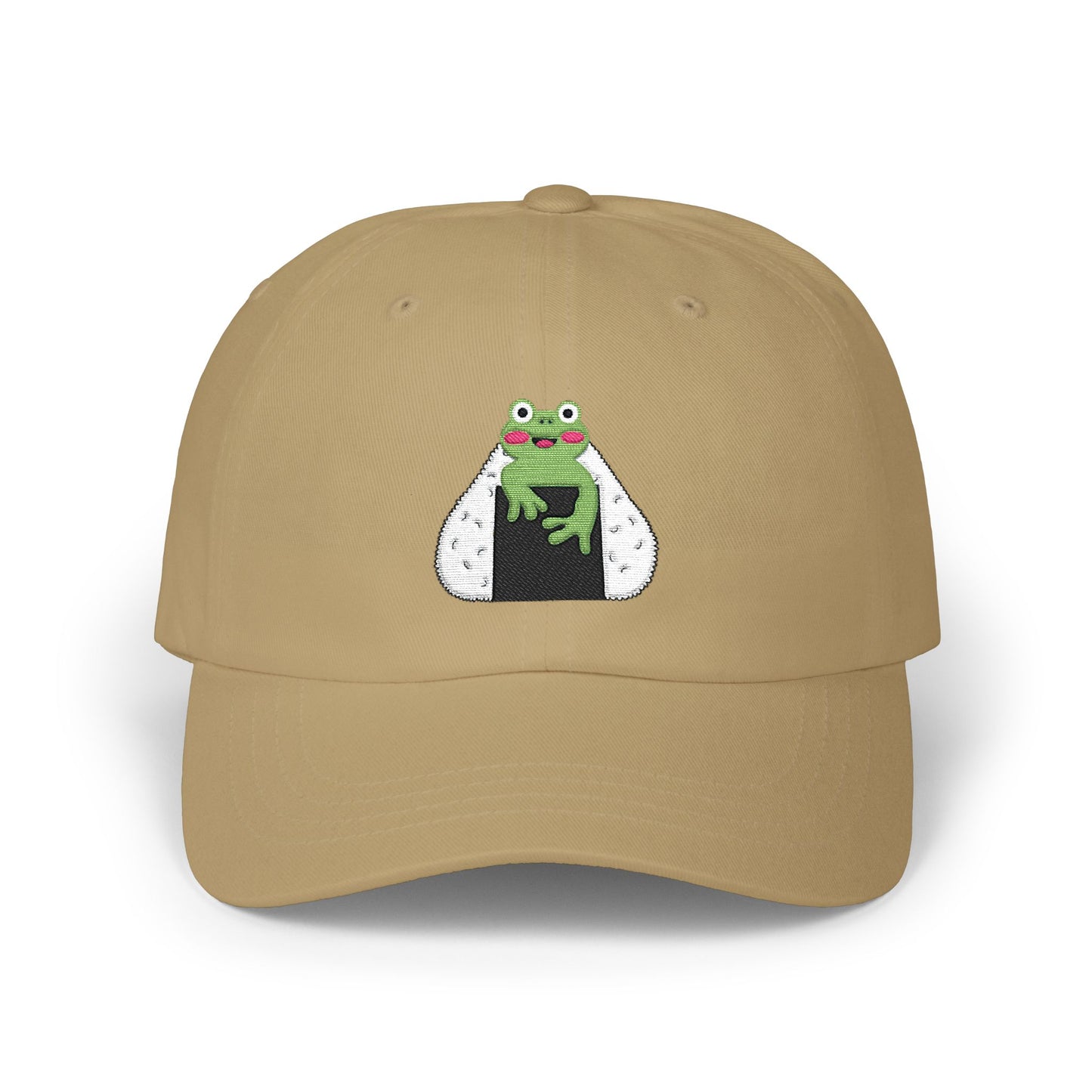 Cute Frog Onigiri Dad Cap Kawaii Japanese Rice Ball Embroidered Hat