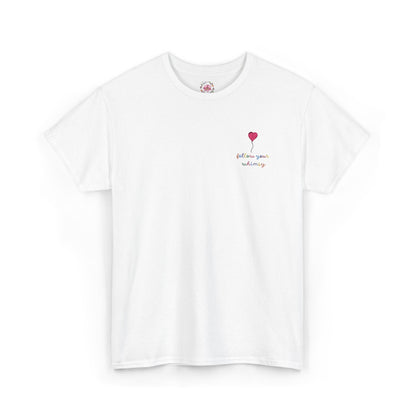 Follow Your Whimsy Heart Balloon Embroidered T Shirt