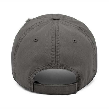 Mothman Doodle Embroidered Distressed Dad Hat