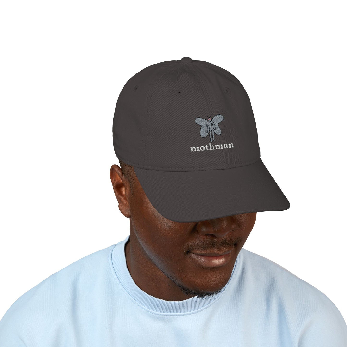 Embroidered Mothman Doodle Dad Hat