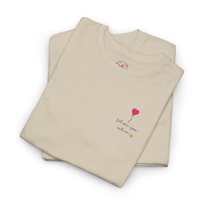 Follow Your Whimsy Heart Balloon Embroidered T Shirt