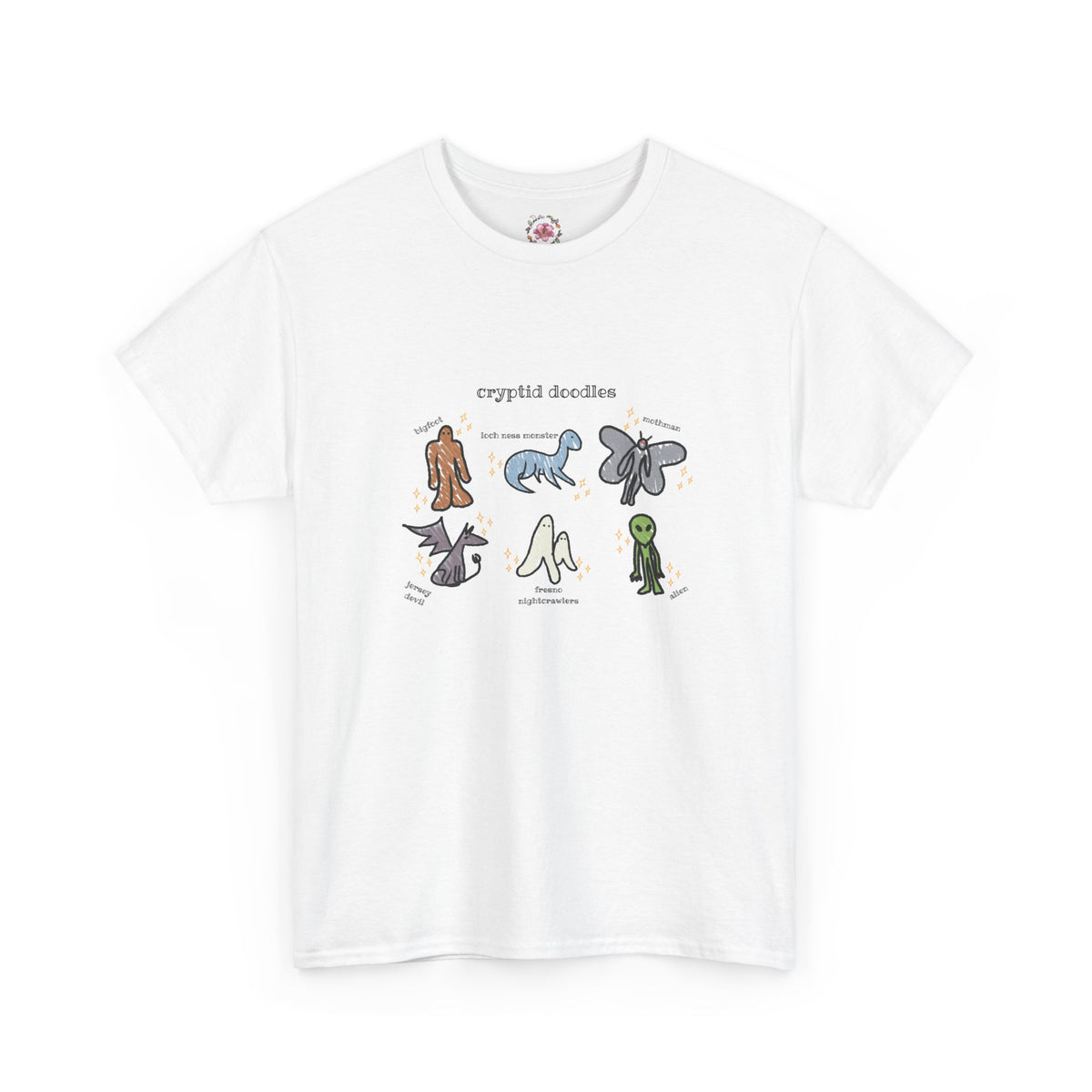 Cryptid Doodles Cotton Tee