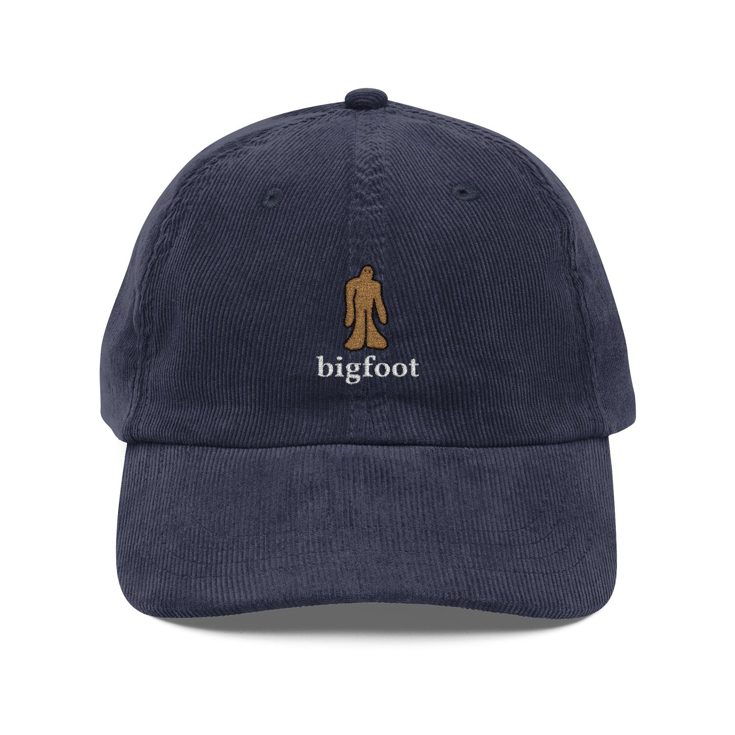 Corduroy Bigfoot Doodle Embroidered Cap