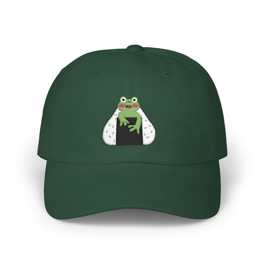 Cute Frog Onigiri Dad Cap Kawaii Japanese Rice Ball Embroidered Hat