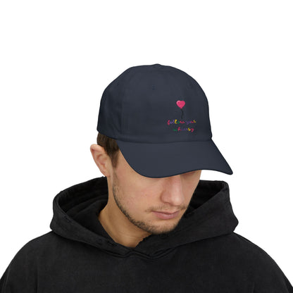 Follow Your Whimsy Heart Balloon Embroidered Baseball Hat