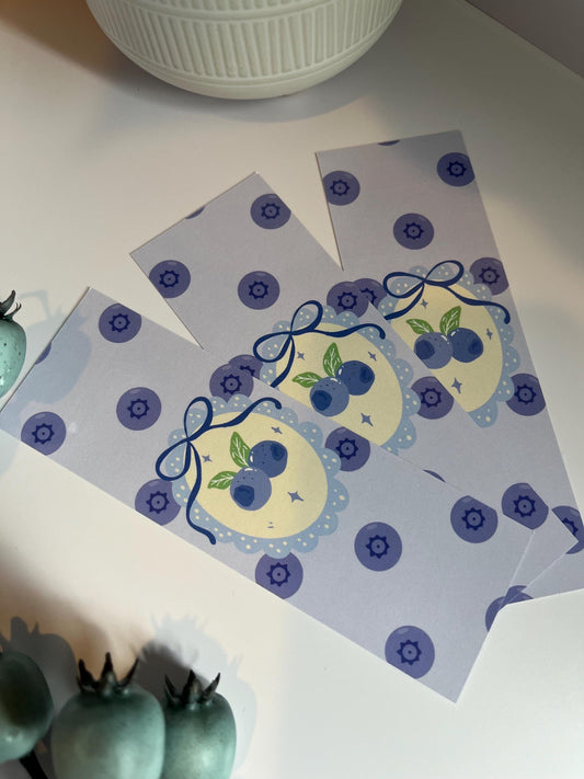 Blueberry Coquette Bookmark Cute Bookish Reading