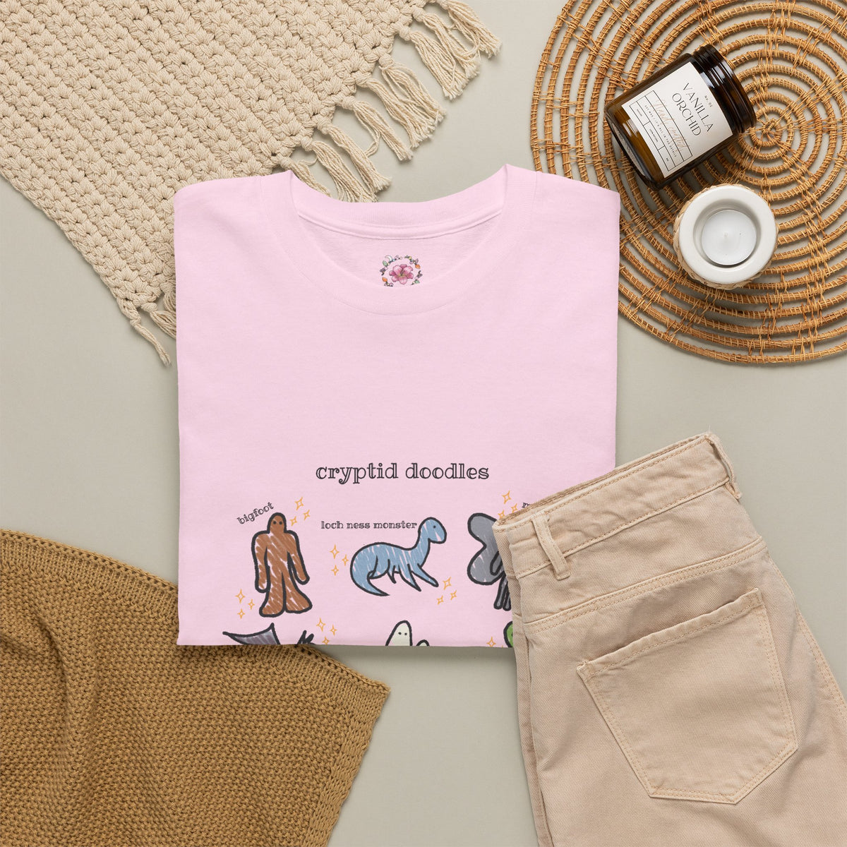 Cryptid Doodles Cotton Tee