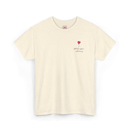 Follow Your Whimsy Heart Balloon Embroidered T Shirt